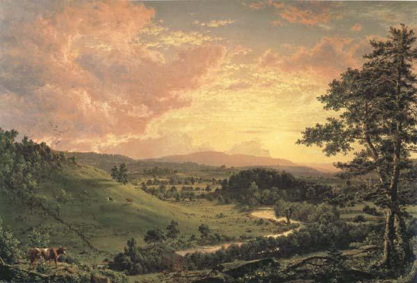 Frederic Edwin Church View near Stockridge Norge oil painting art